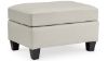 Picture of Genoa Leather Ottoman - Off White