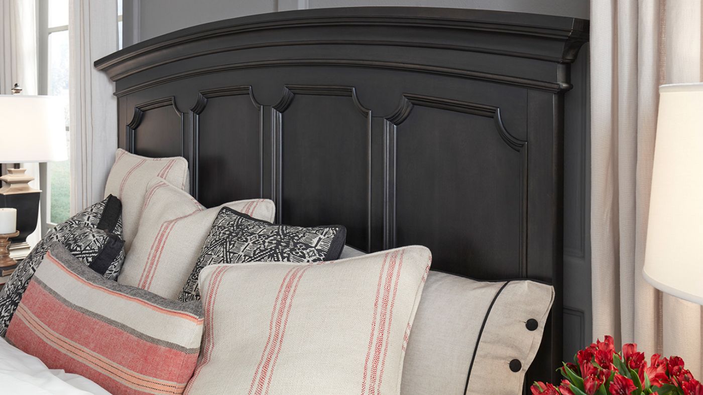 Picture of Townsend King Panel Bed - Dark Brown