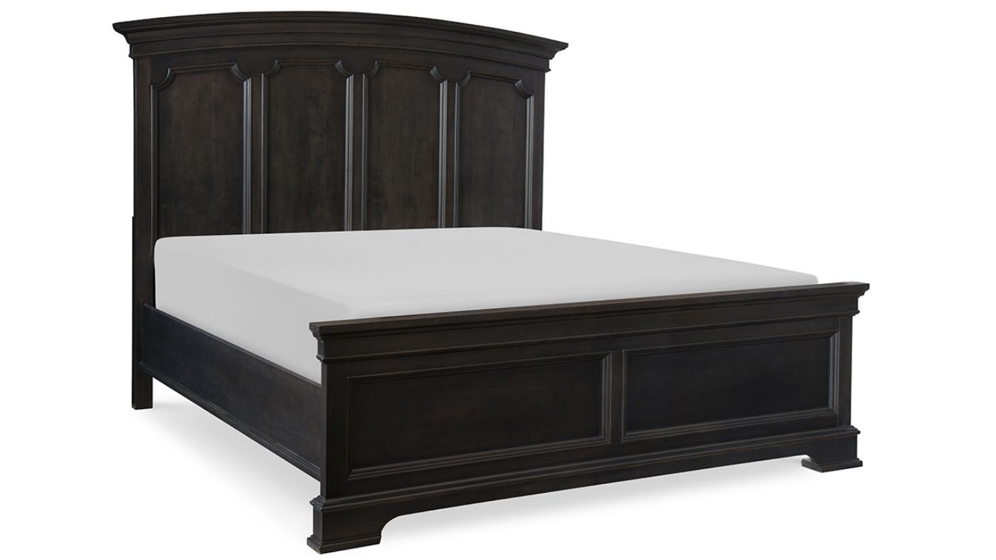 Picture of Townsend King Panel Bed - Dark Brown