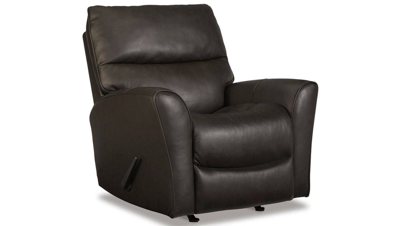 Picture of Mcaleer Leather Rocker Recliner - Dark Gray