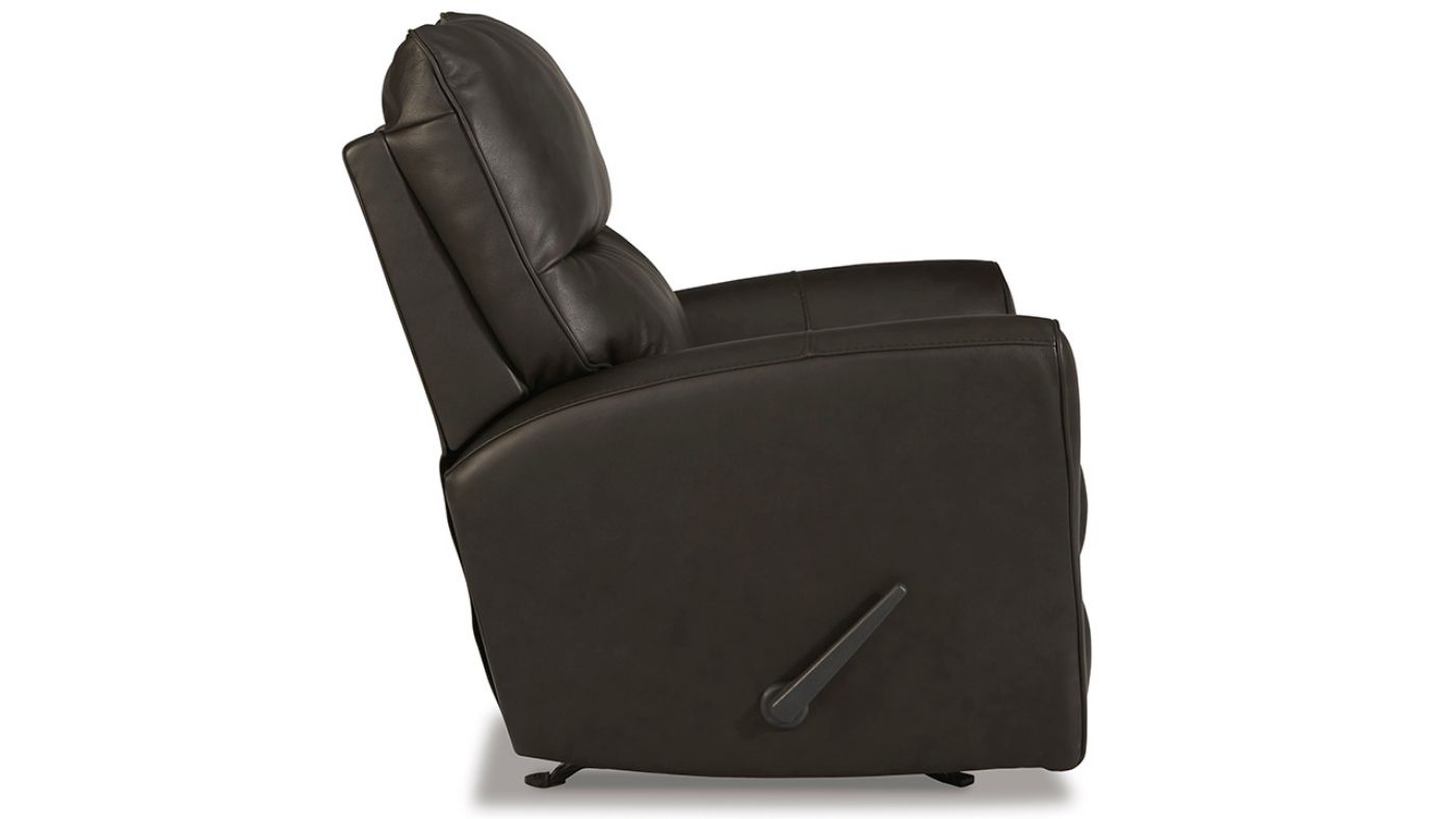 Picture of Mcaleer Leather Rocker Recliner - Dark Gray