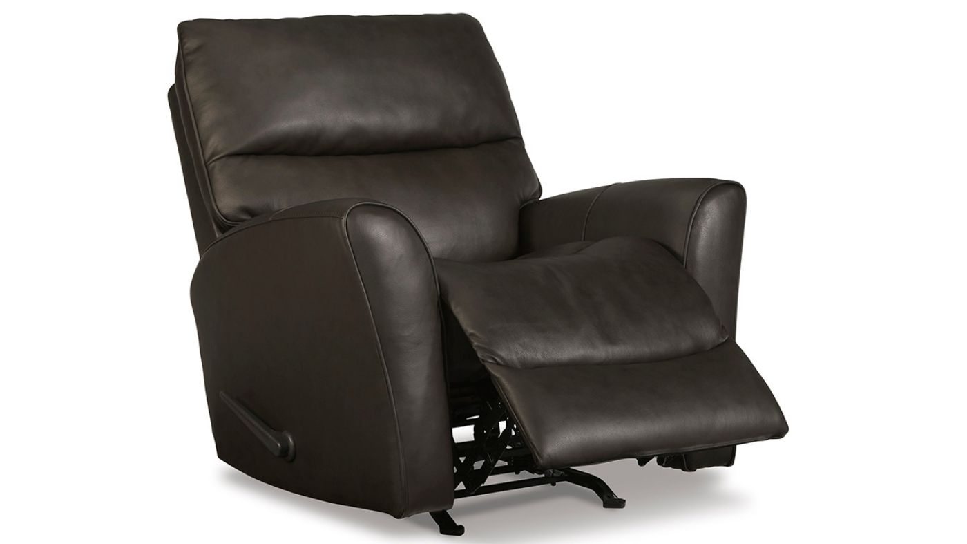 Picture of Mcaleer Leather Rocker Recliner - Dark Gray