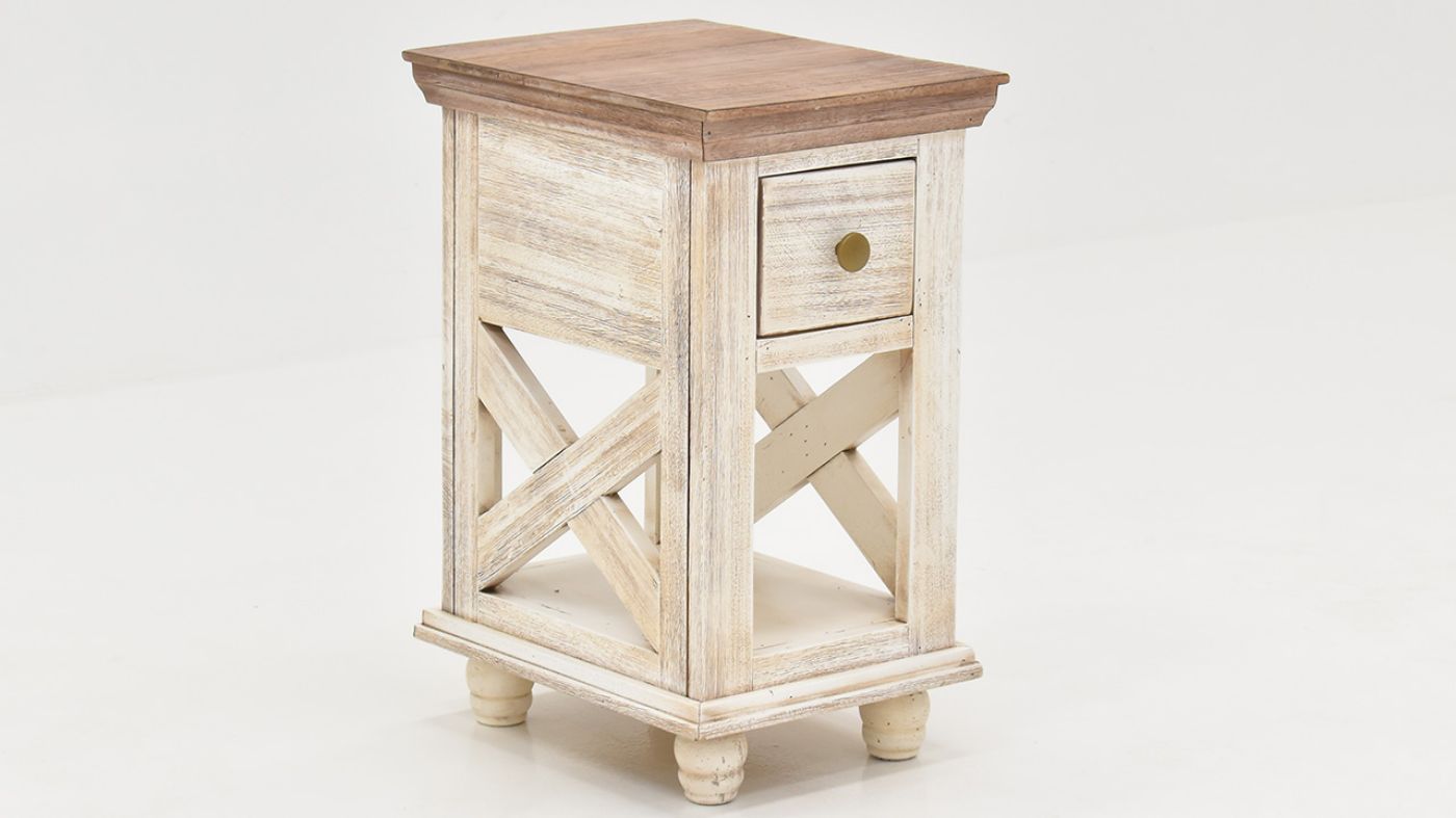 Picture of Costa Chairside End Table - Off White