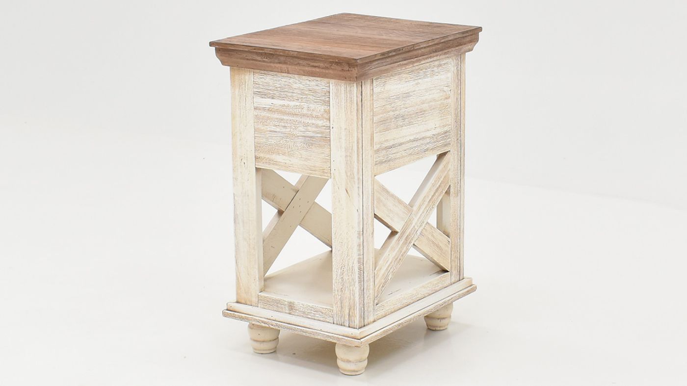 Picture of Costa Chairside End Table - Off White