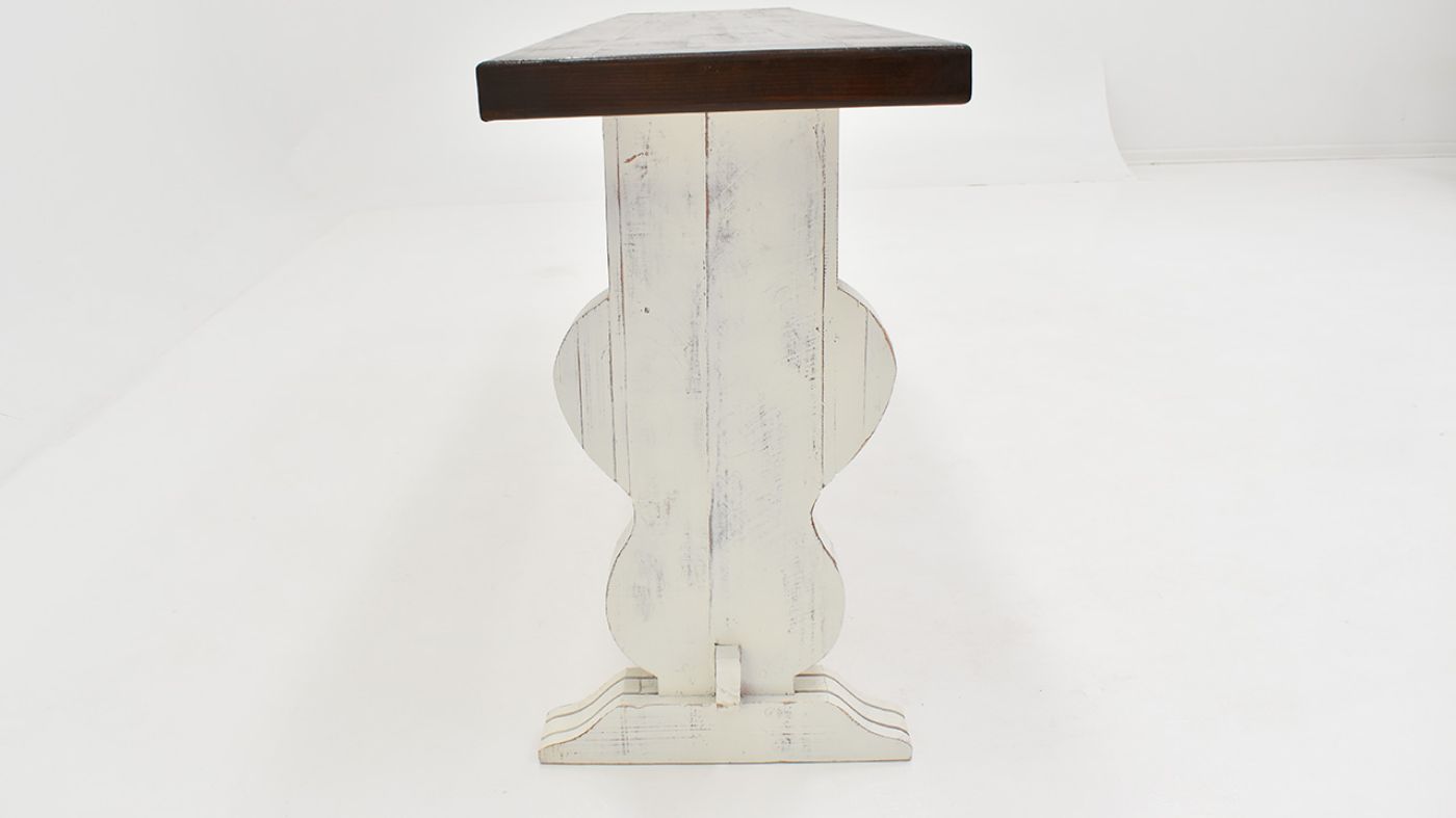 Picture of Hudson Accent Table - White with Brown