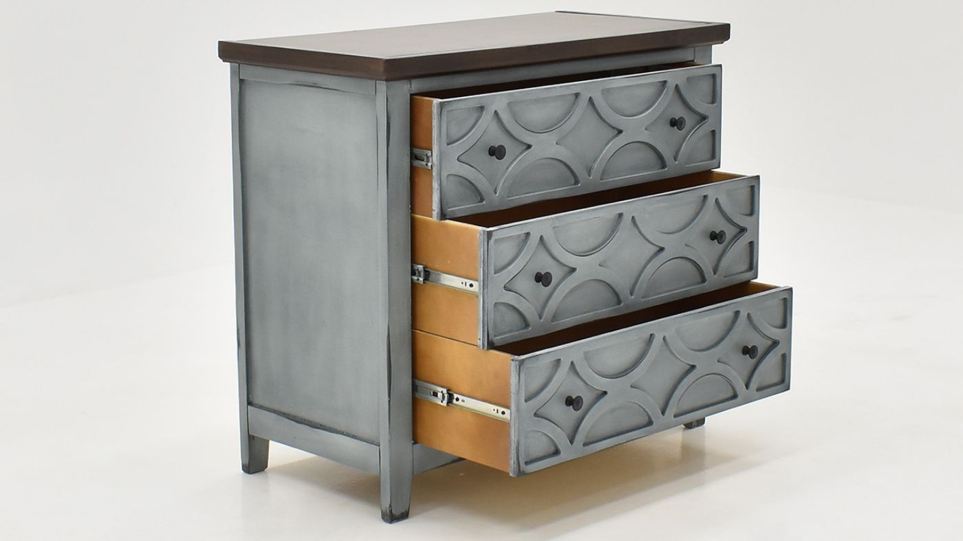 Picture of Rhett 3 Drawer Accent Chest - Gray