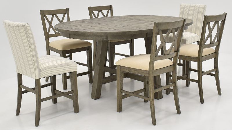 Picture of Telluride 7pc Dining Table Set - Gray