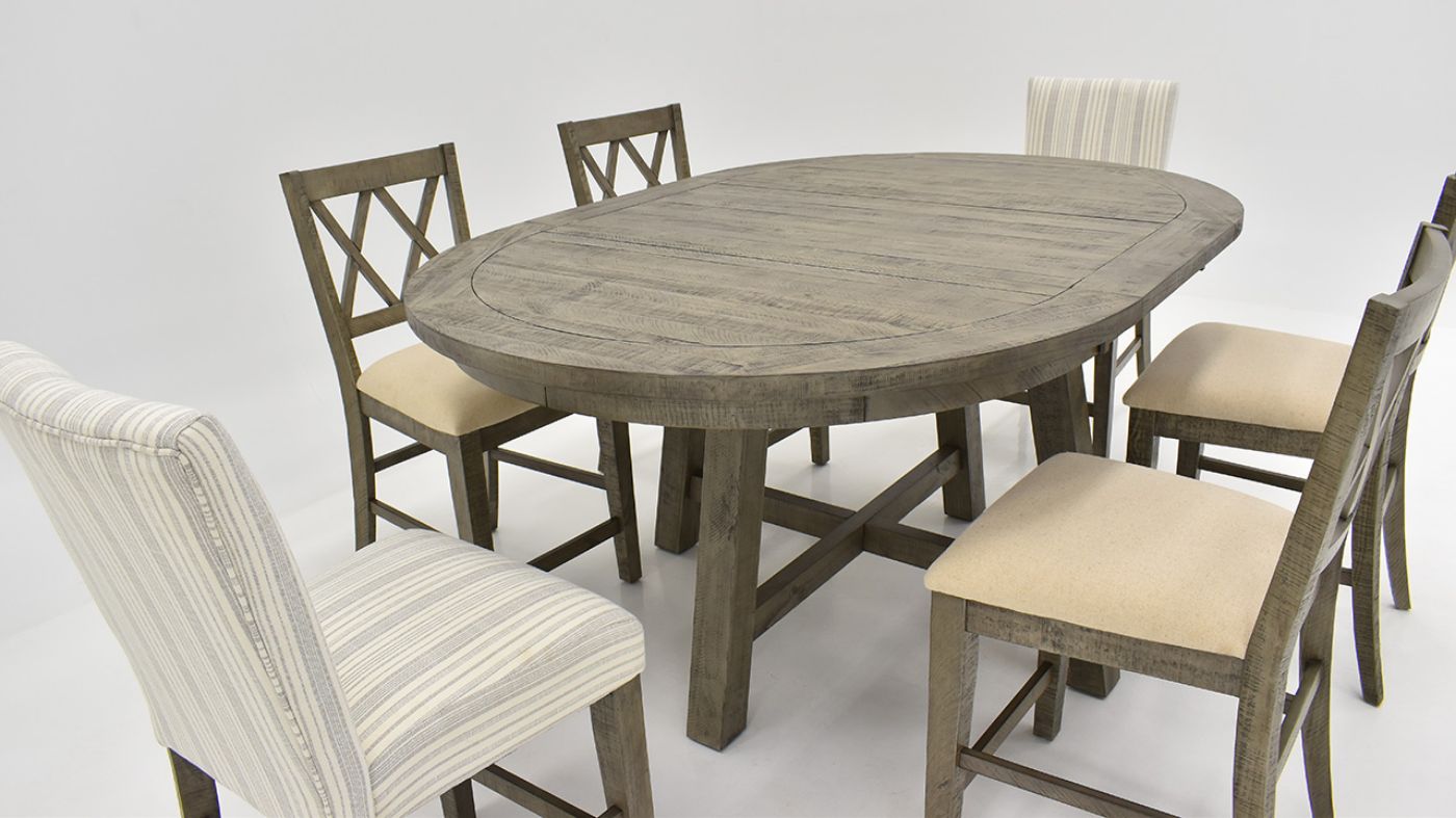 Picture of Telluride 7pc Dining Table Set - Gray