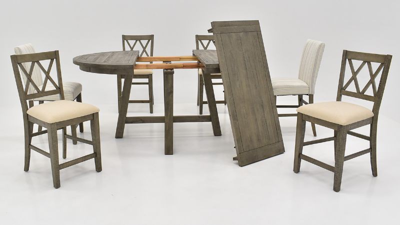 Picture of Telluride 7pc Dining Table Set - Gray