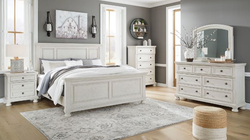 Picture of Robbinsdale Queen Panel Bedroom Set - White