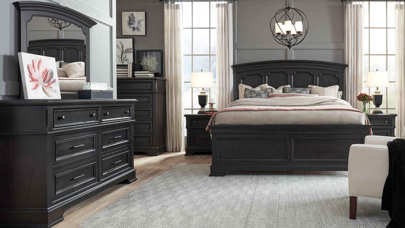 Picture of Townsend Queen Panel Bedroom Set - Dark Brown