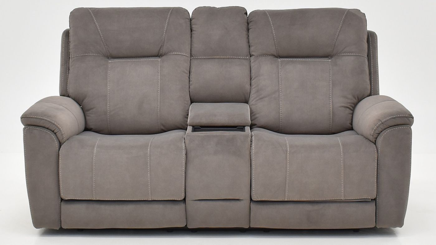 Picture of Arula Power Reclining Loveseat with Console - Gray