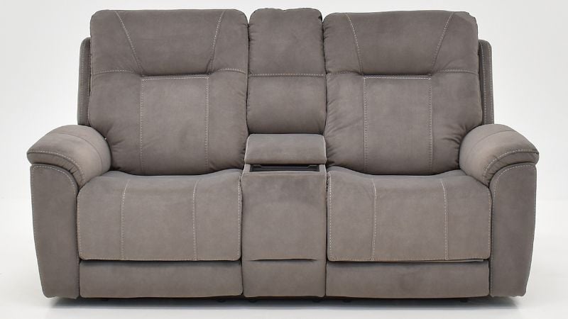 Picture of Arula Power Reclining Loveseat with Console - Gray