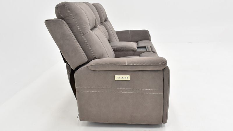 Picture of Arula Power Reclining Loveseat with Console - Gray