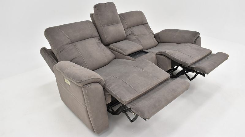 Picture of Arula Power Reclining Loveseat with Console - Gray