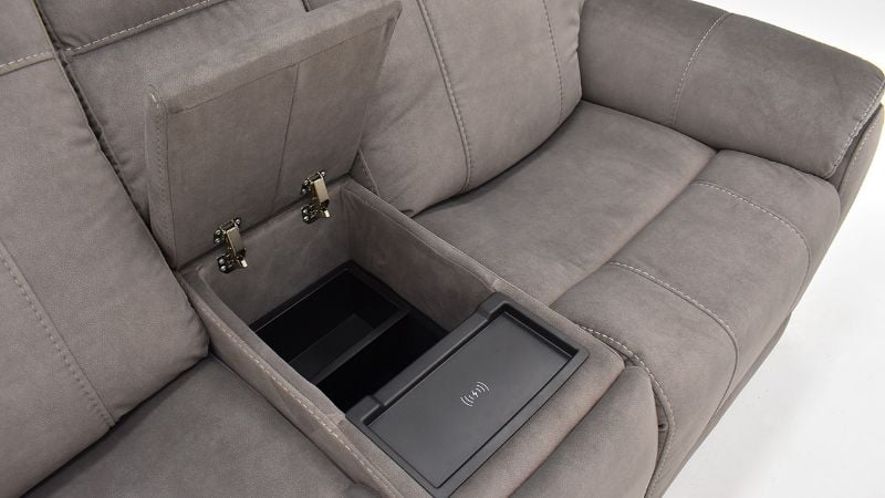 Picture of Arula Power Reclining Loveseat with Console - Gray