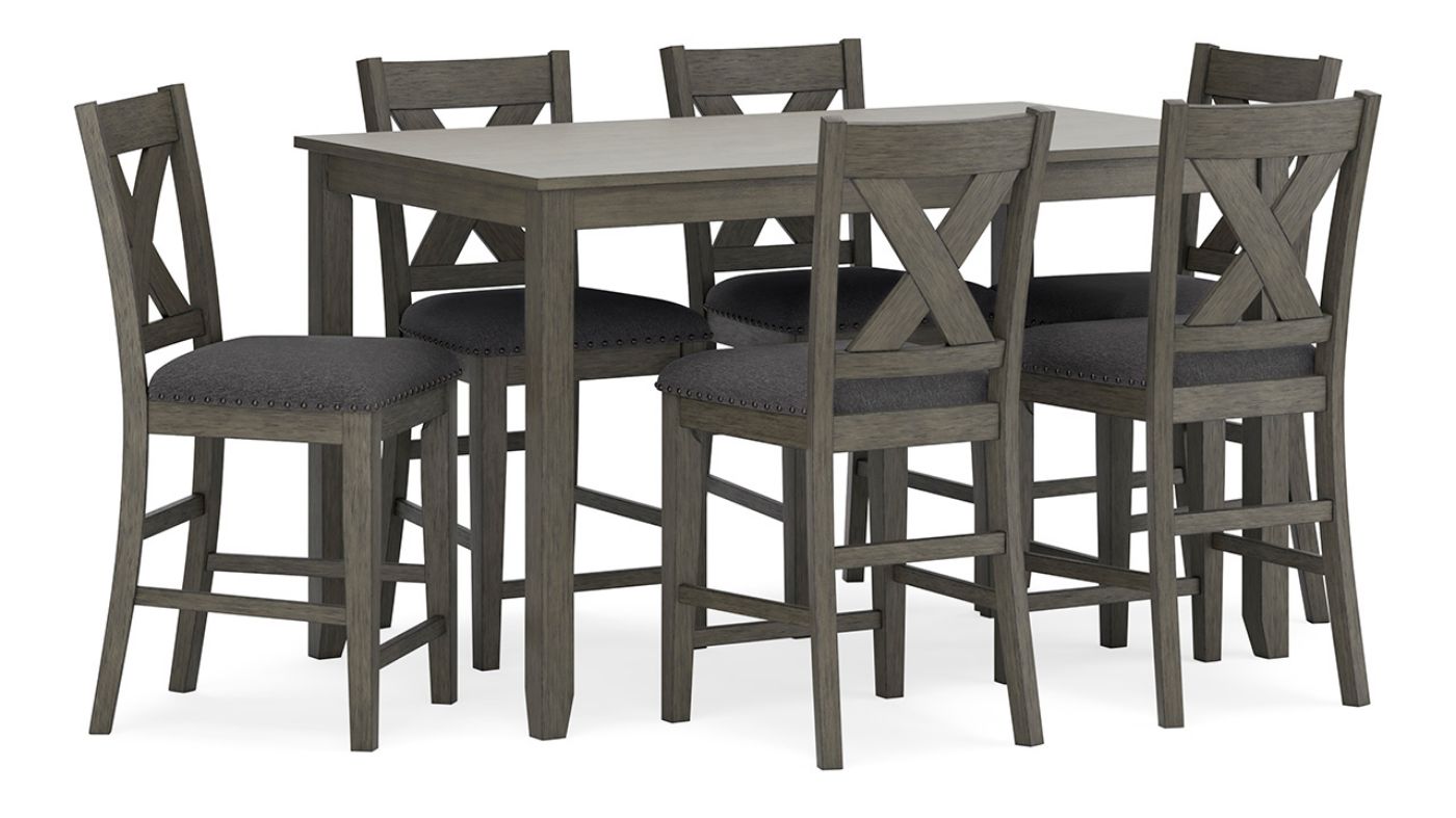 Picture of Caitbrook 7-Piece Counter Height Dining Set - Gray