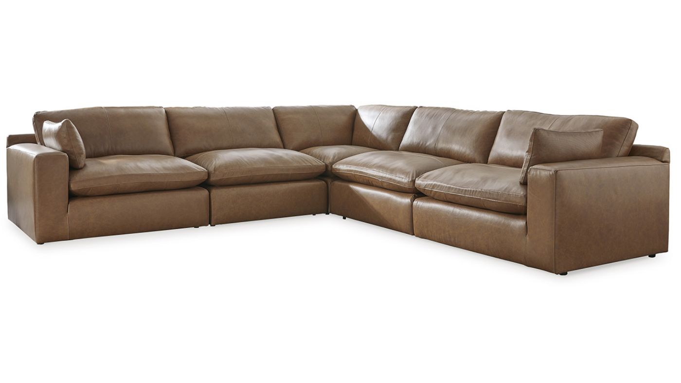 Picture of Emilia Leather Sectional - Brown