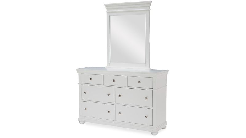 Picture of Canterbury Dresser with Mirror - White