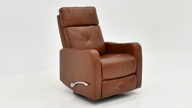 Caramel leather deals recliner chair