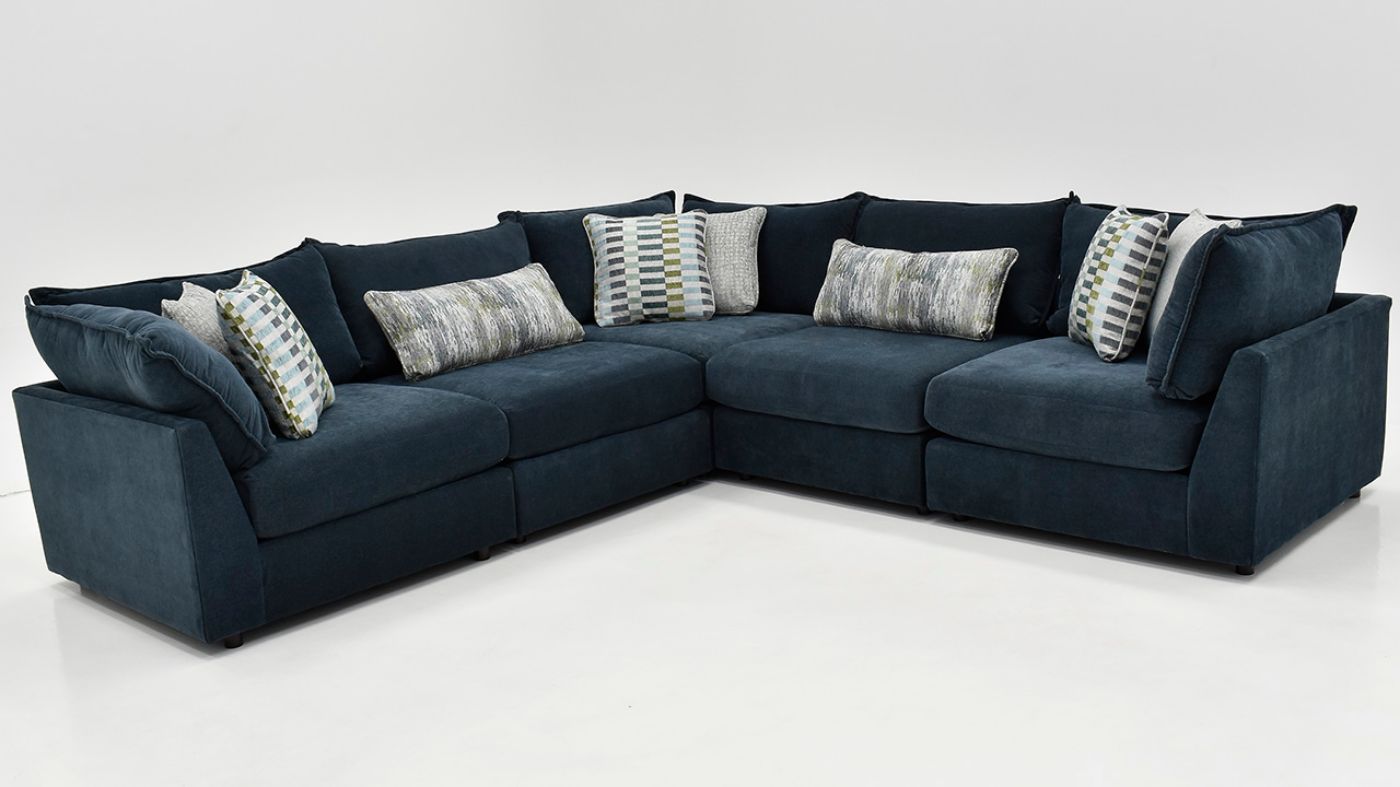 Picture of Eli L-Shaped Sectional Sofa - Ink Blue