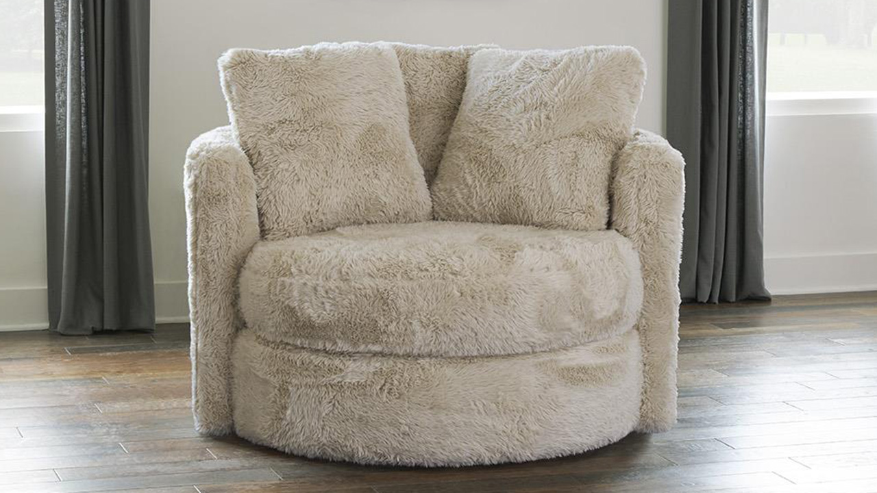 Plush circle chair hot sale