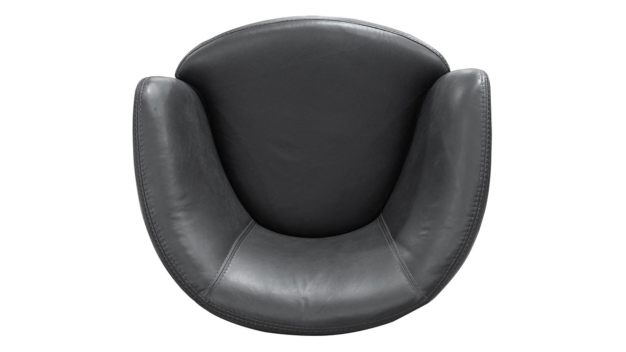 Barolo Swivel Club Chair Slate Gray Home Furniture