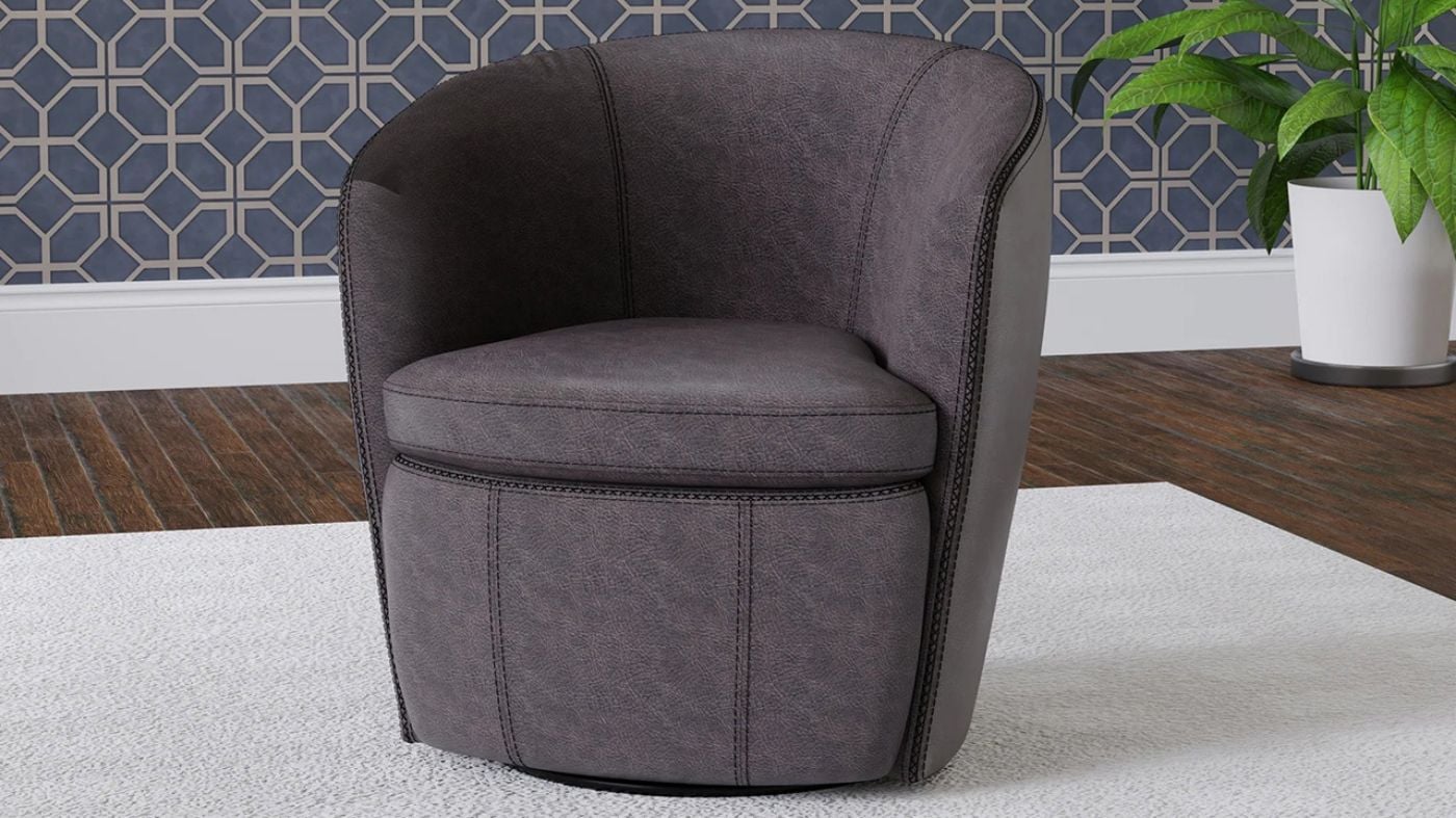 Picture of Barolo Swivel Club Chair - Slate Gray
