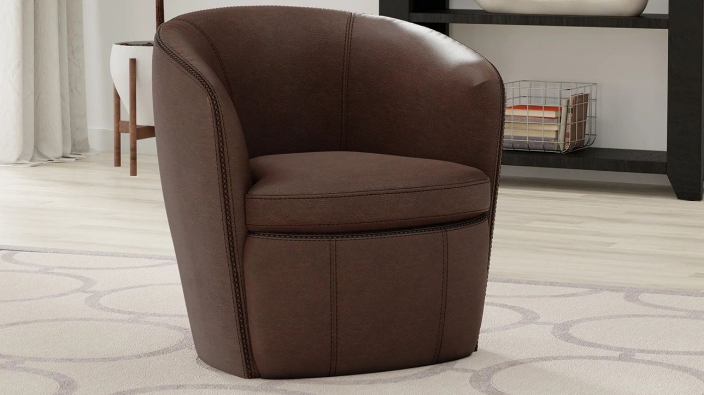 Picture of Barolo Swivel Club Chair - Brown