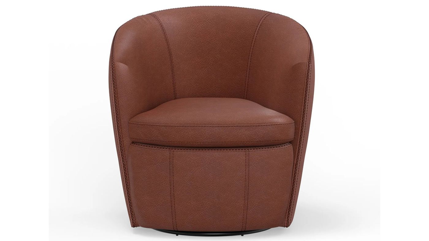 Picture of Barolo Swivel Club Chair - Cognac Brown