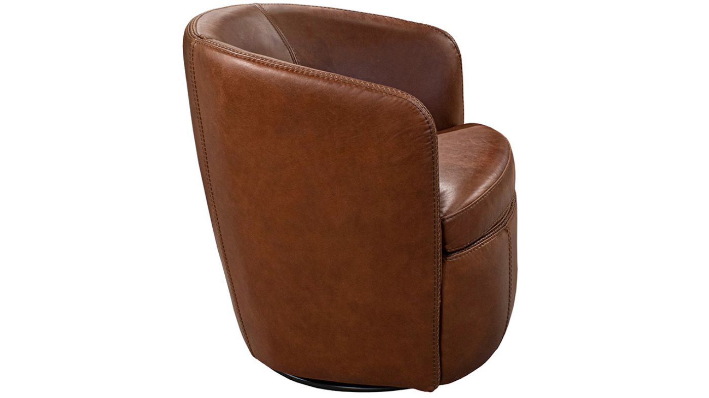 Picture of Barolo Swivel Club Chair - Cognac Brown