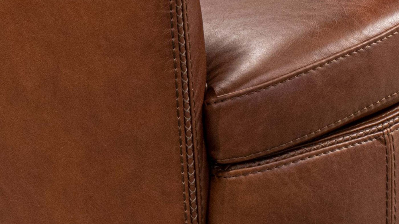 Picture of Barolo Swivel Club Chair - Cognac Brown