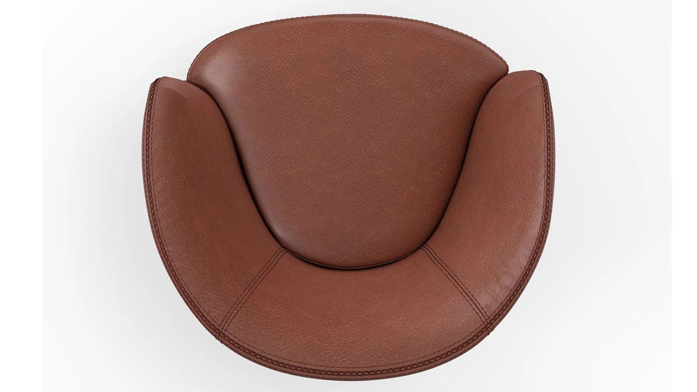 Picture of Barolo Swivel Club Chair - Cognac Brown