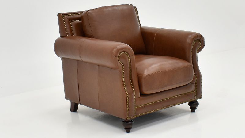 Picture of Bayliss Leather Chair - Brown