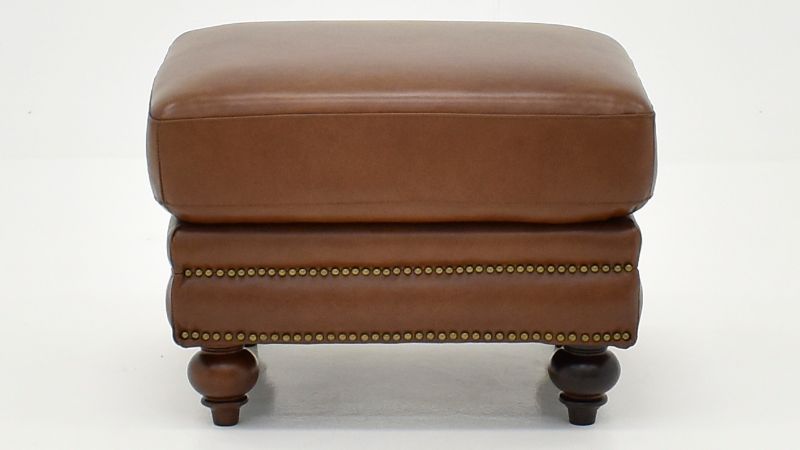 Picture of Bayliss Leather Ottoman - Brown