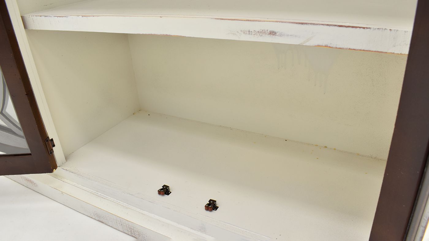 Picture of Fish 4 Door Console Cabinet - Off White with Ash Doors