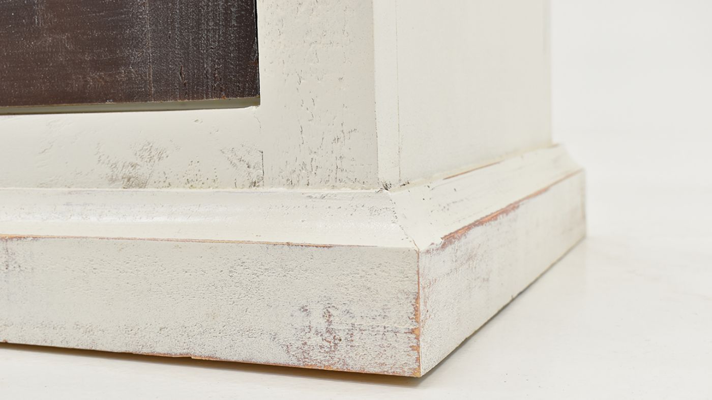 Picture of Fish 4 Door Console Cabinet - Off White with Ash Doors