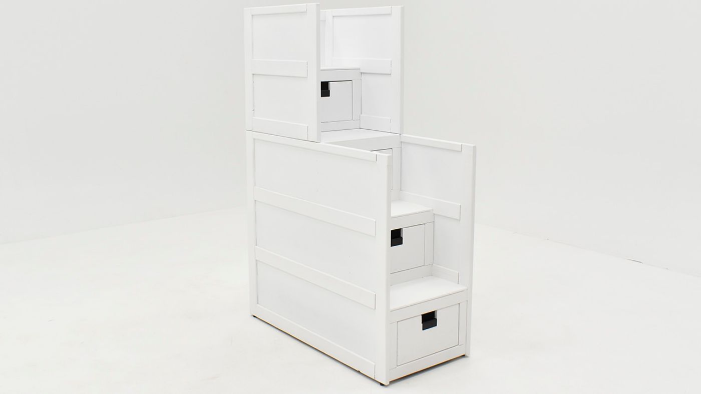 Picture of Cali Kids Storage Staircase - White