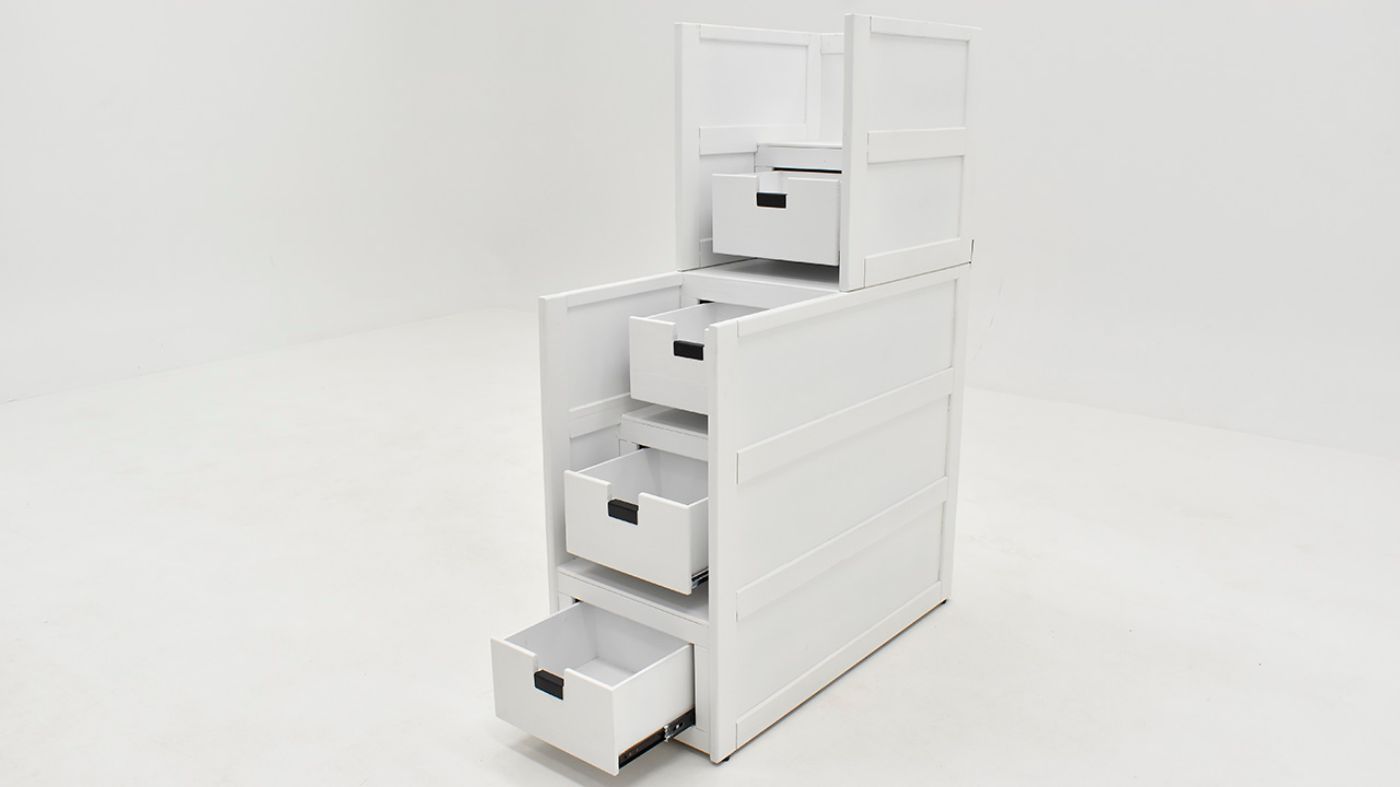 Picture of Cali Kids Storage Staircase - White