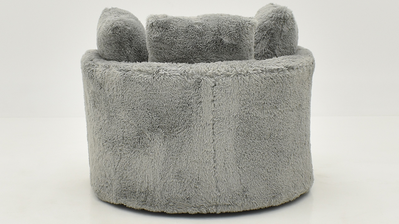 Fuzzy cheap gray chair