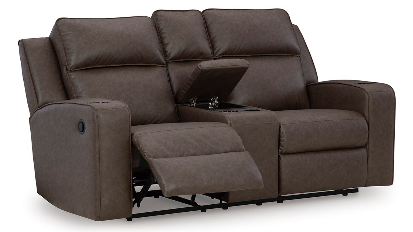 Picture of Lavenhorne Reclining Loveseat - Brown