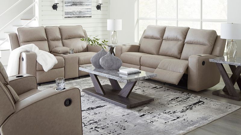 Picture of Lavenhorne Reclining Sofa Set - Tan