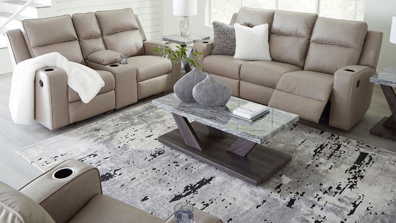 Picture of Lavenhorne Reclining Sofa Set - Tan