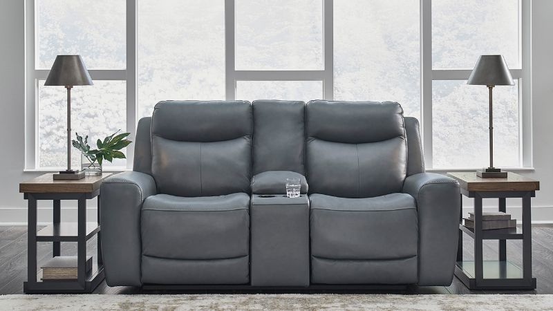 Picture of Mindanao POWER Reclining Loveseat - Gray