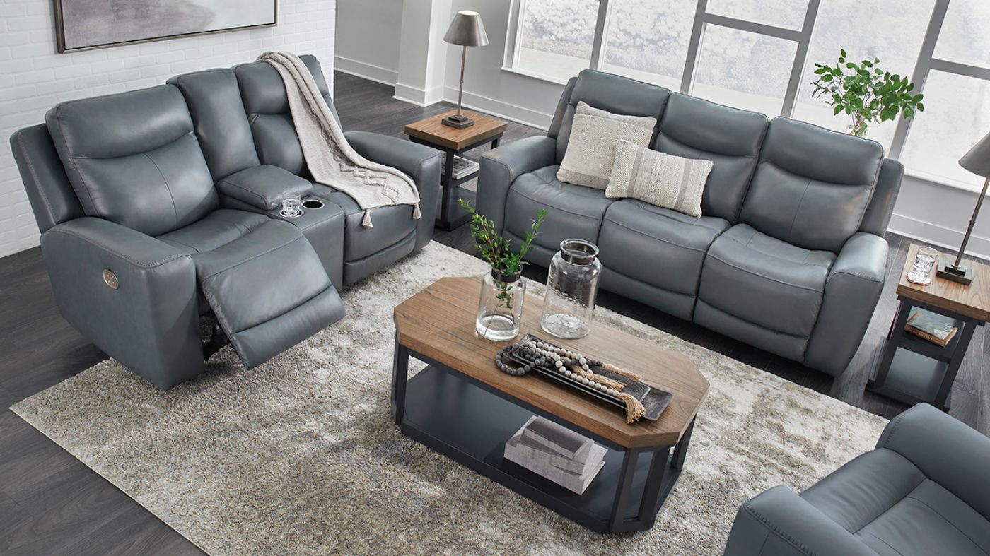 Picture of Mindanao POWER Reclining Sofa Set - Gray