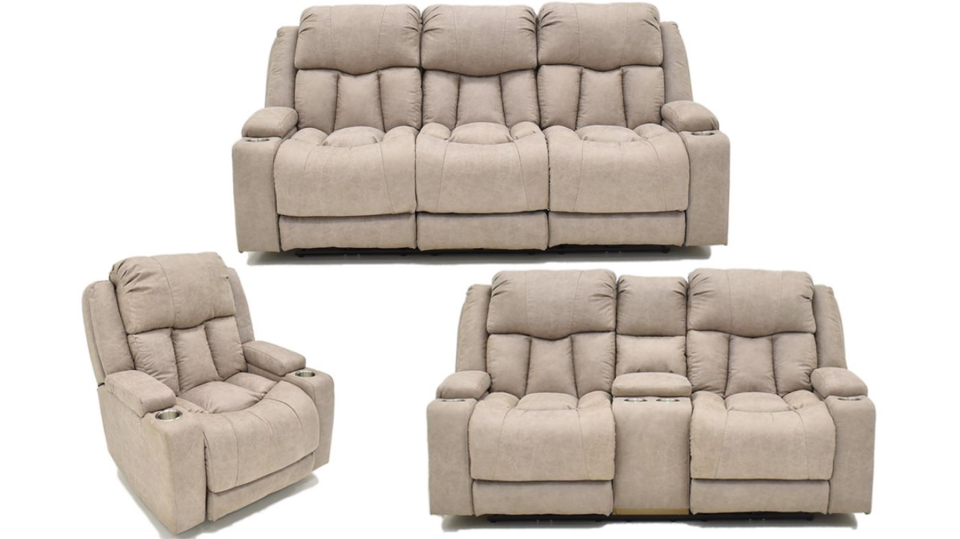 Picture of Denali Power Reclining Sofa Set - Gray Mist