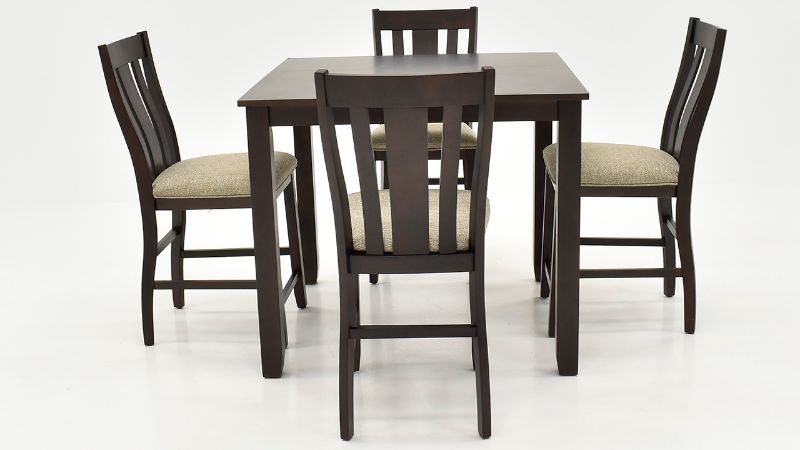 Picture of Quinn 5 Piece Counter Height Dining Table Set  - Brown