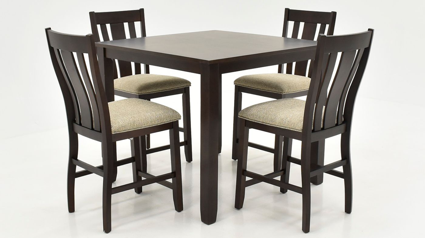 Picture of Quinn 5 Piece Counter Height Dining Table Set  - Brown