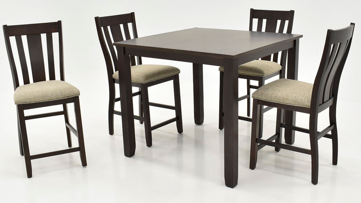 Picture of Quinn 5 Piece Counter Height Dining Table Set  - Brown