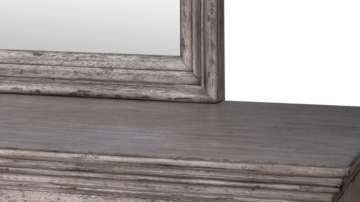 Picture of Big Valley Dresser with Mirror - Gray